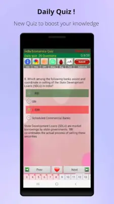 India Economics Quiz android App screenshot 1